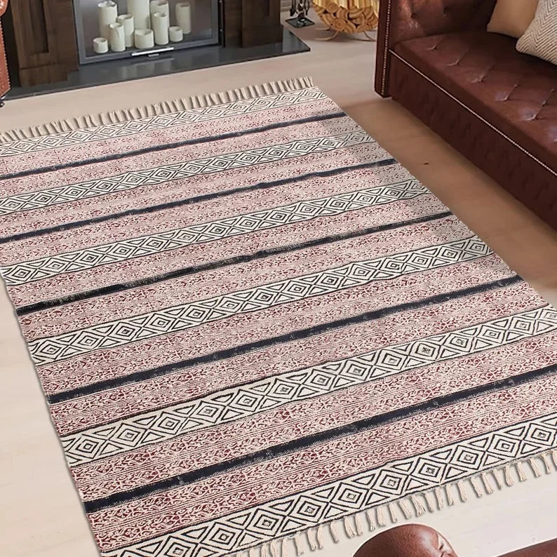 Custom Design Moroccan Area Rug Boho Style