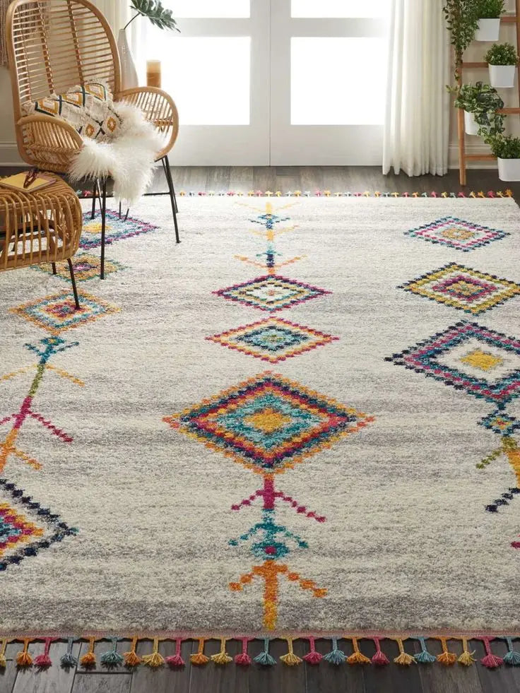 Custom Design Moroccan Area Rug Boho Style
