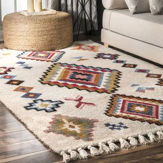Custom Design Moroccan Area Rug Boho Style