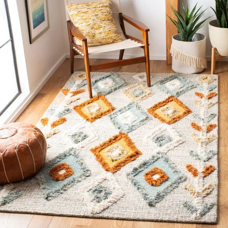 Custom Design Moroccan Area Rug Boho Style
