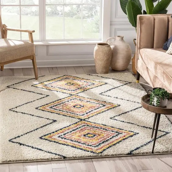 Custom Design Moroccan Area Rug Boho Style