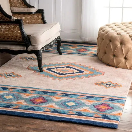 Custom Design Moroccan Area Rug Boho Style